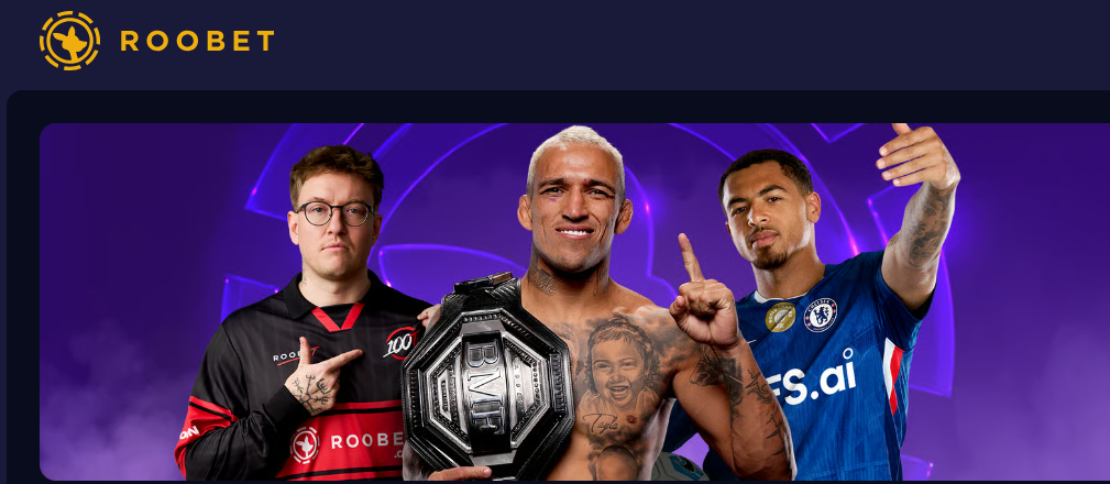 Roobet Casino Philippines — hero banner with ambassadors 2026