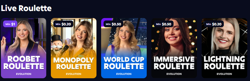 Roobet live roulette selection — Lightning Roulette, Immersive Roulette Philippines