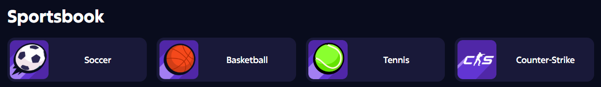 Roobet Sportsbook — soccer, basketball, tennis and CS2 esports betting